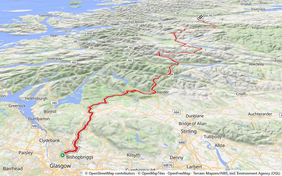 3D preview of a trail at Trails near Dalmary