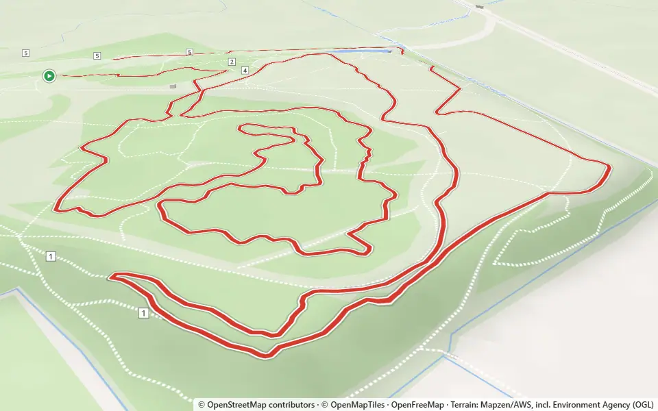 3D preview of a trail at Trails near Sholden