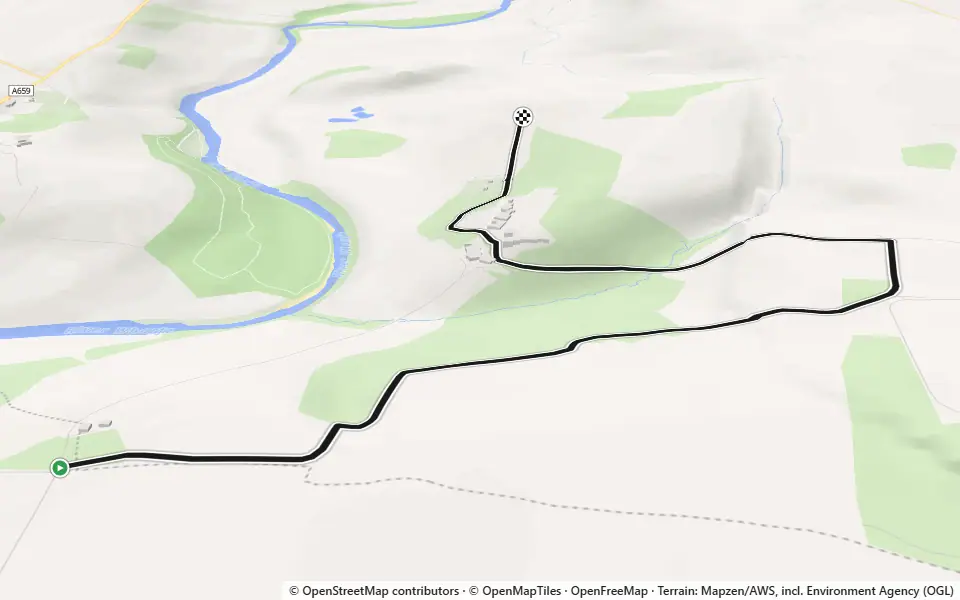 3D preview of a trail at Old Wives Wood