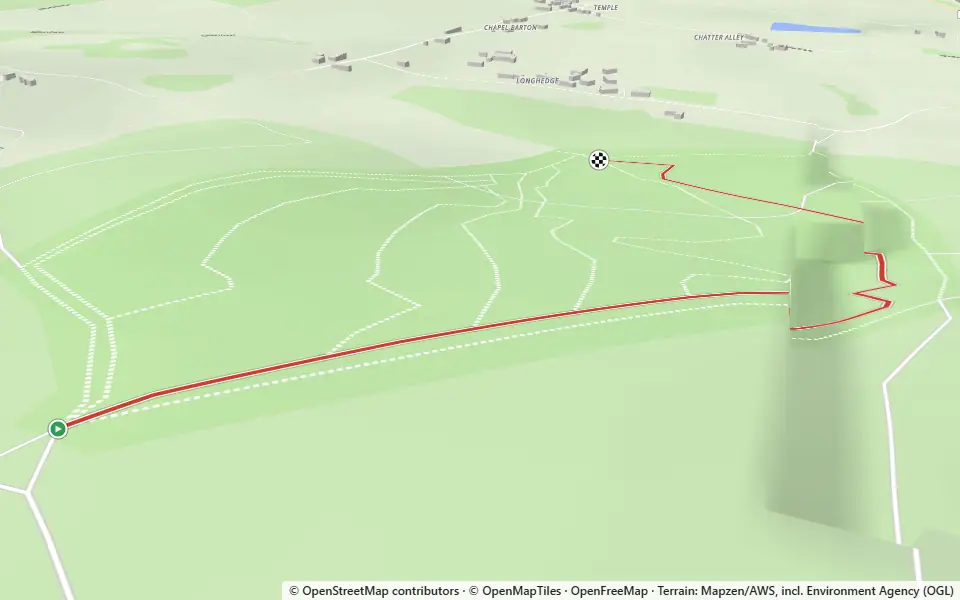 3D preview of a trail at Wind Hill Bike Park