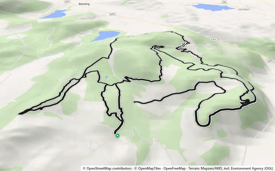 3D preview of a trail at Mabie Forest