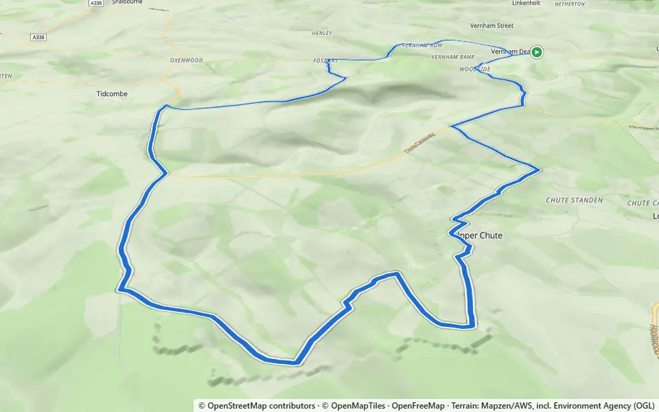 3D preview of a trail at Oakhill Wood