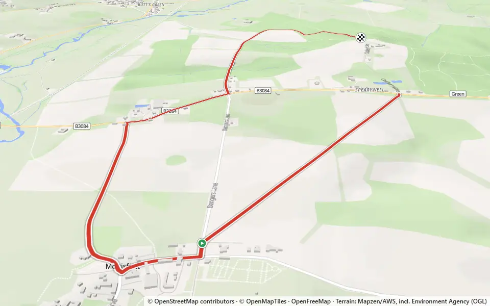 3D preview of a trail at Herless Copse