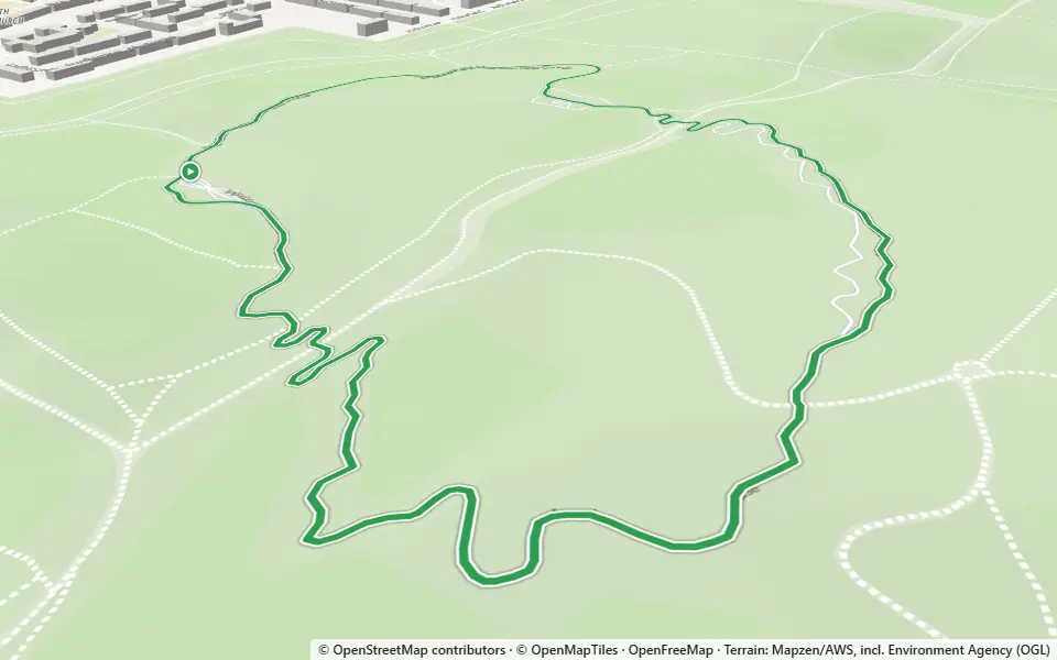 3D preview of a trail at Farmfield Wood