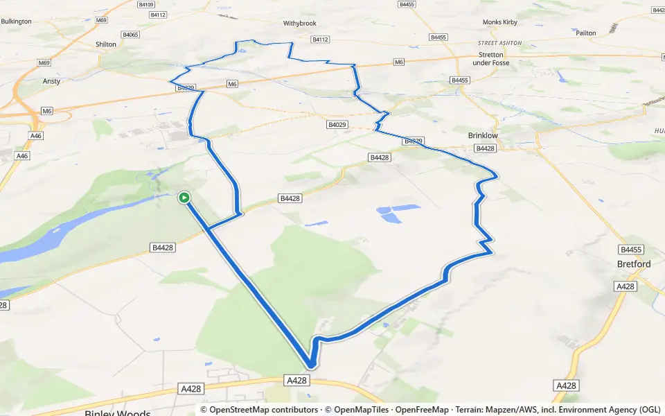 3D preview of a trail at Birchley Wood