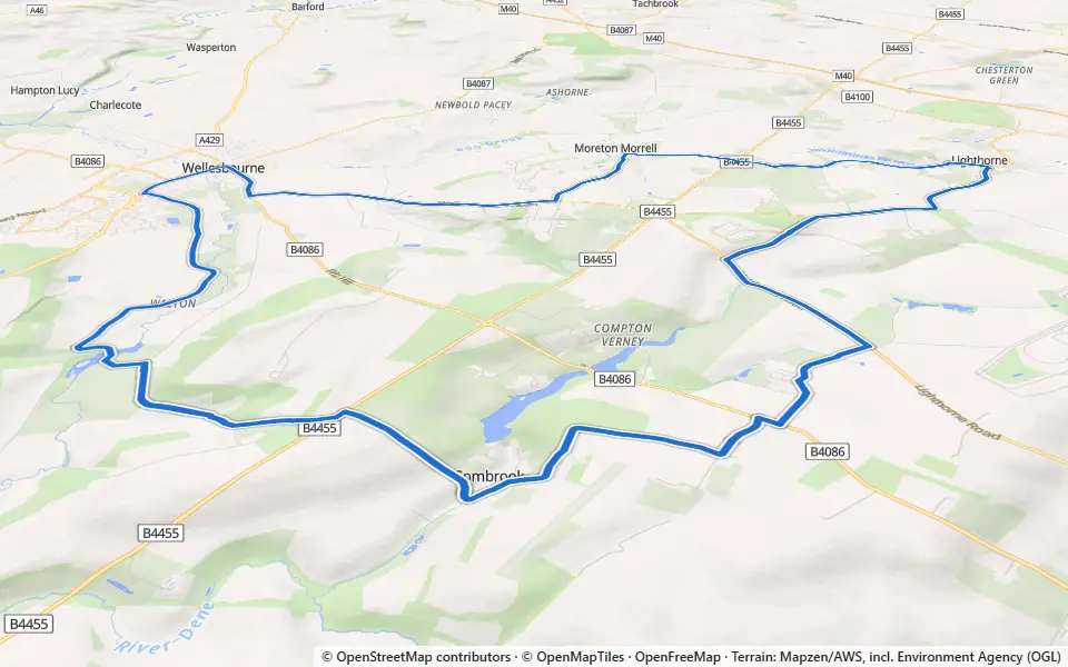 3D preview of a trail at Moreton Wood