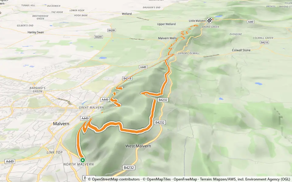 3D preview of a trail at Park Wood