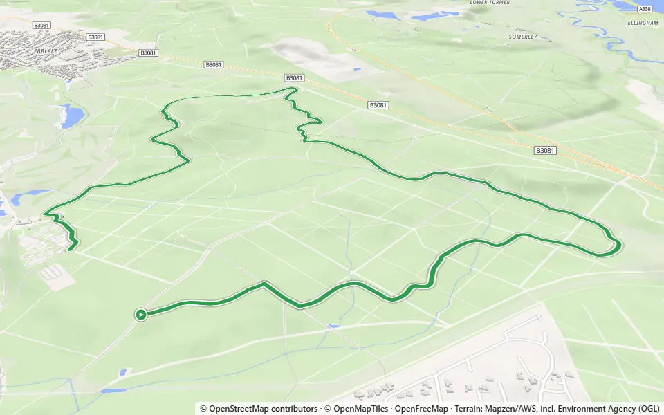 3D preview of a trail at Withybed Copse
