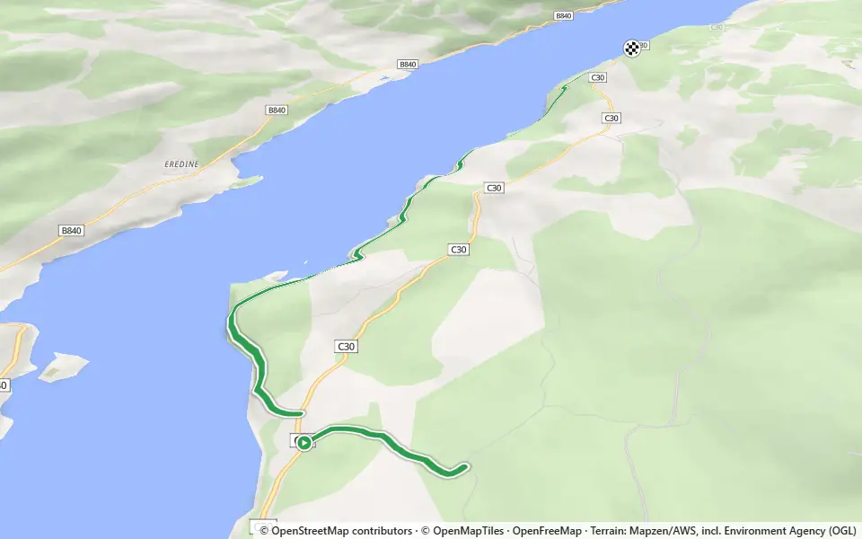 3D preview of a trail at Trails near Eredine