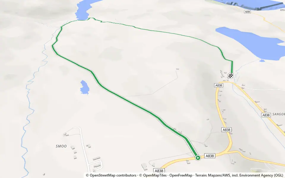 3D preview of a trail at Trails near Keoldale
