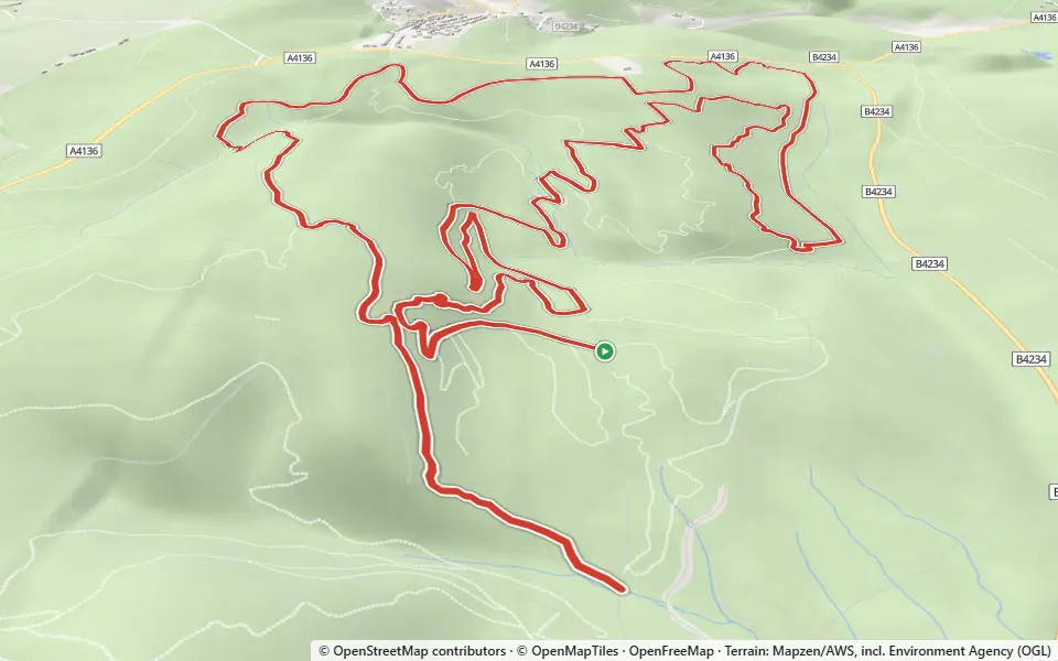 3D preview of a trail at Forest of Dean Cycle Centre
