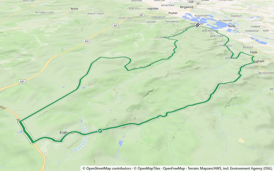 3D preview of a trail at Hasley Inclosure