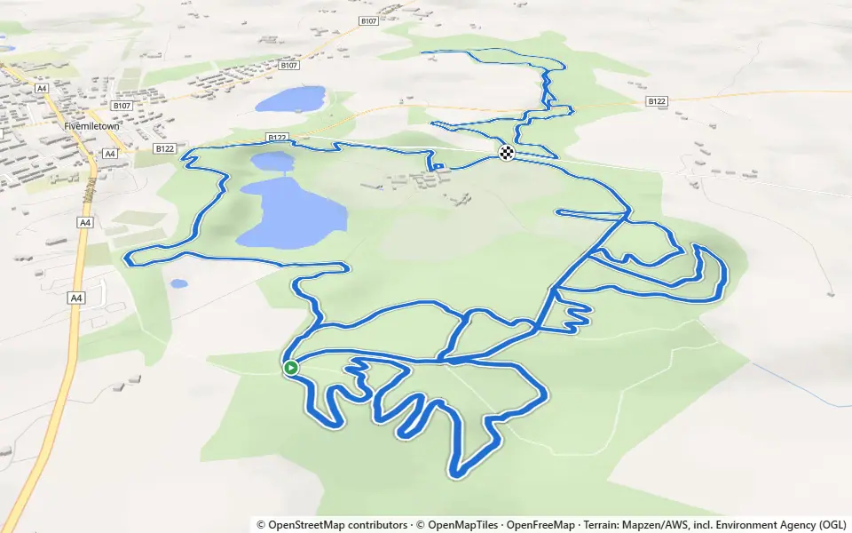 3D preview of a trail at Trails near Fivemiletown