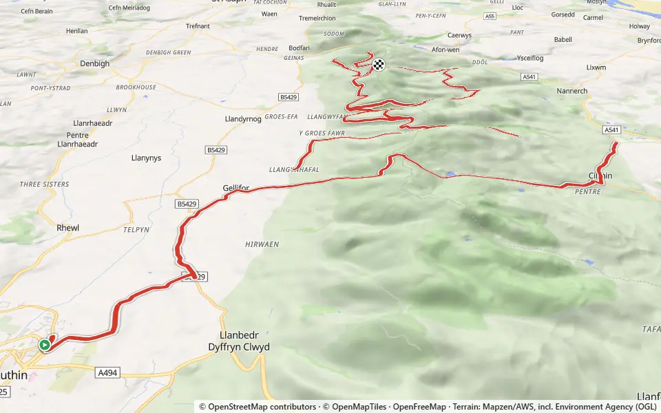 3D preview of a trail at Plas Draw