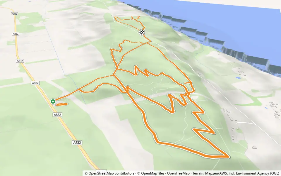 3D preview of a trail at Learnie Red Rocks