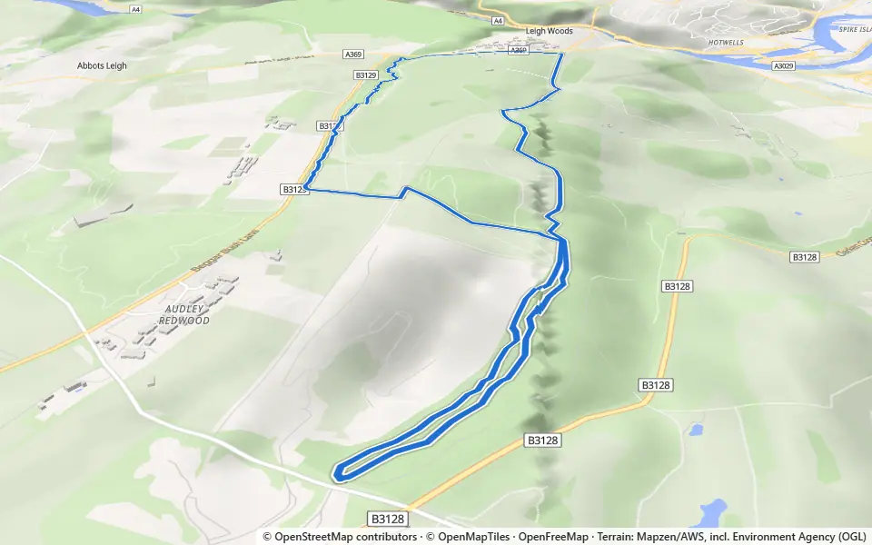 3D preview of a trail at Fifty Acre Wood