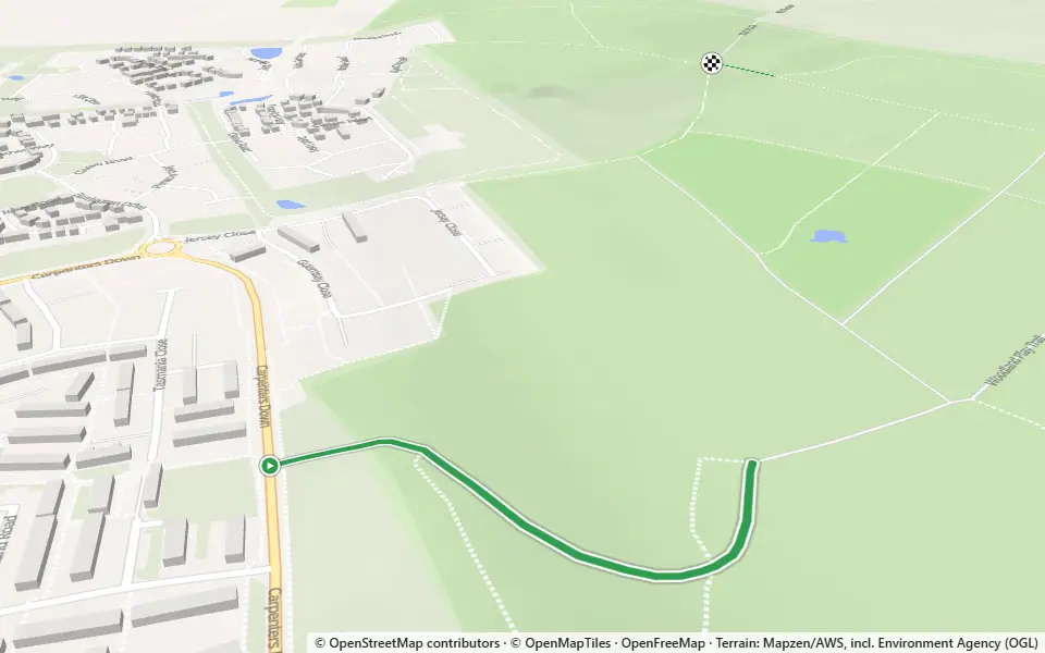 3D preview of a trail at Great Germans Copse
