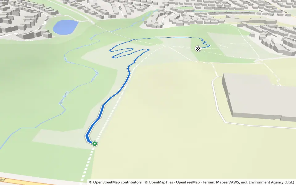3D preview of a trail at Glanderston Wood
