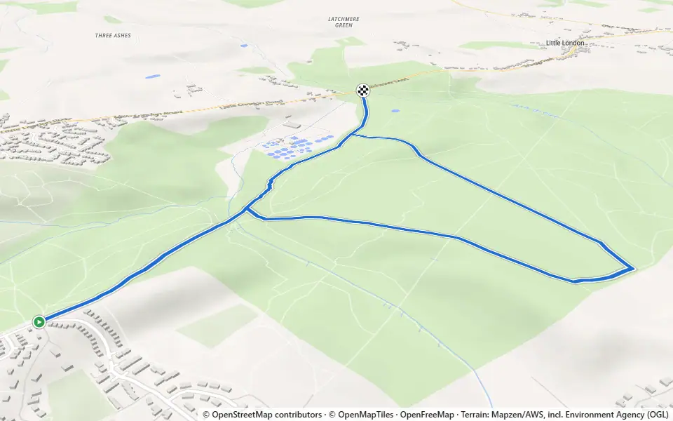 3D preview of a trail at Pamber Forest