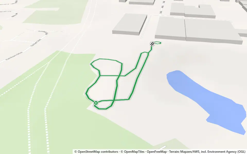 3D preview of a trail at Cemetery Lane Park