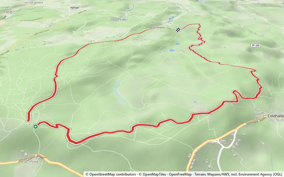 3D preview of a trail at Pinetum