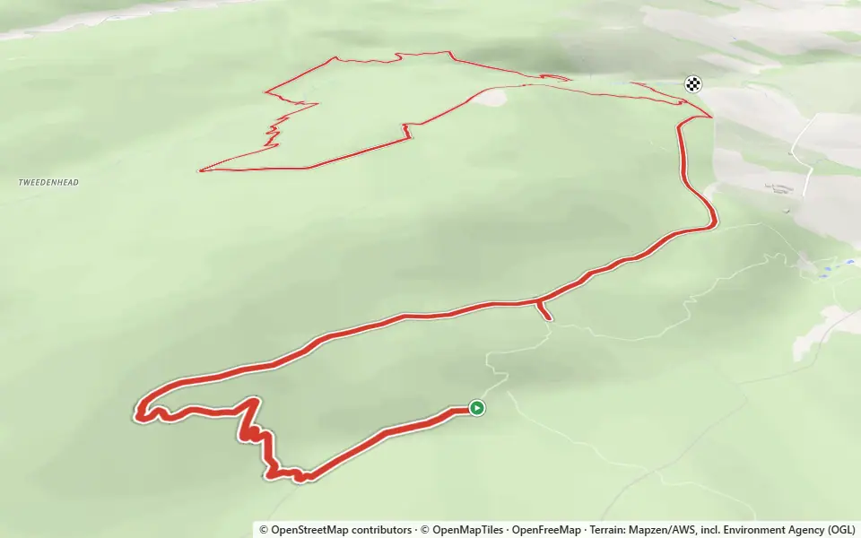 3D preview of a trail at Newcastleton Forest