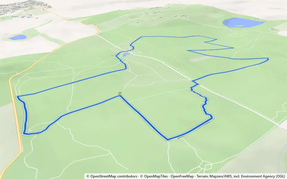 3D preview of a trail at John's Hill Wood