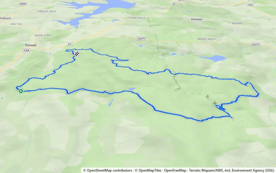 3D preview of a trail at Bedgebury Forest