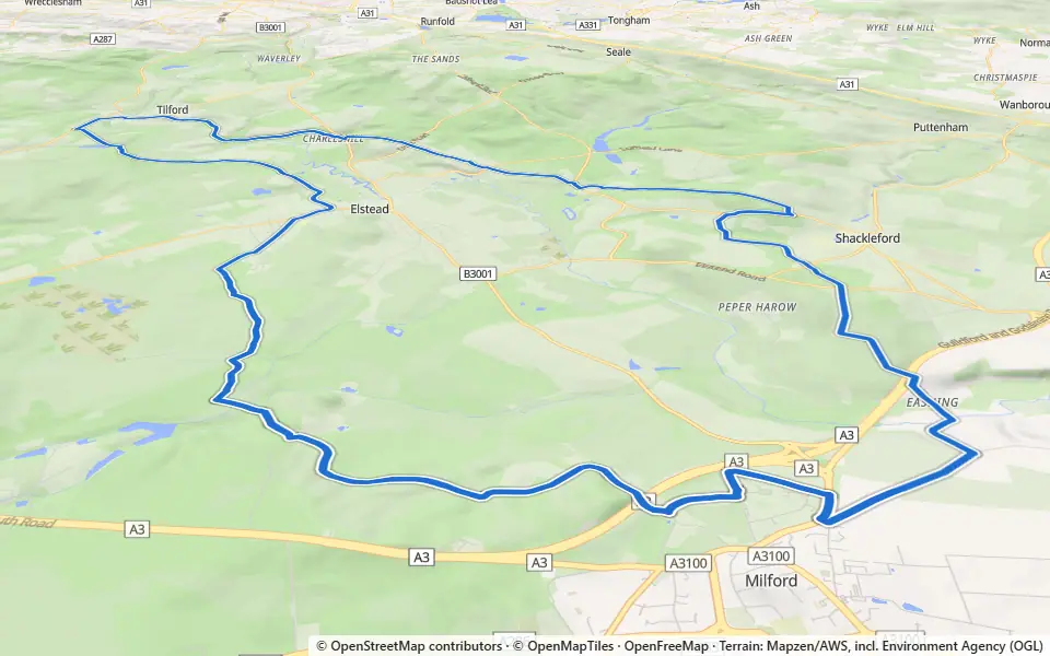 3D preview of a trail at Spur Wood