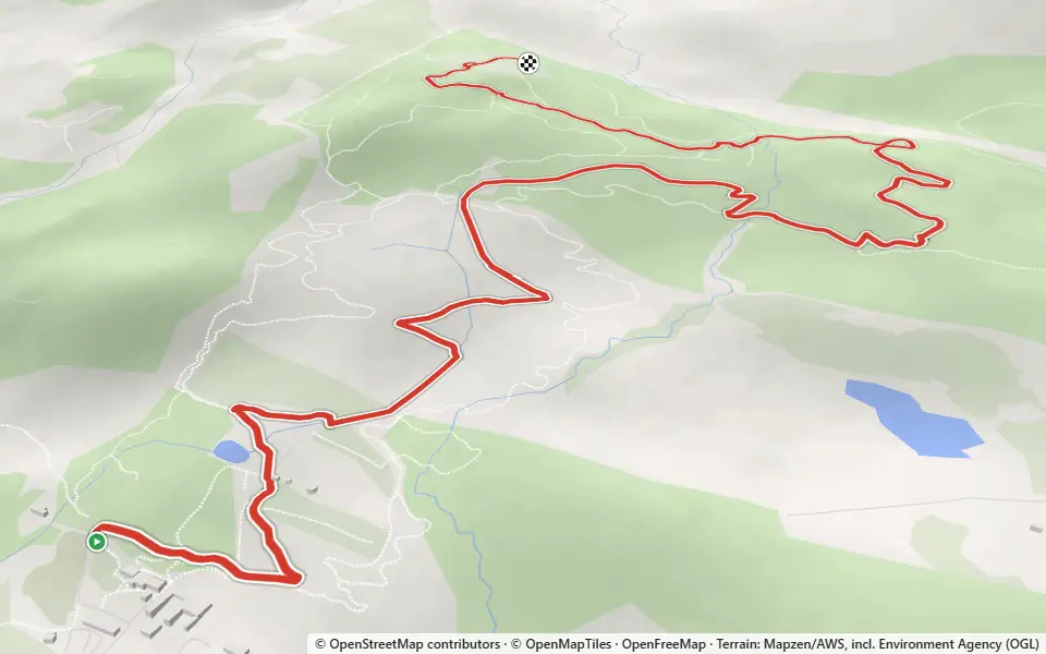 3D preview of a trail at Wester Knockbae