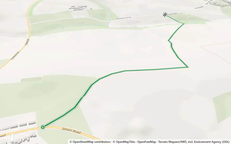 3D preview of a trail at Lammas Spinney