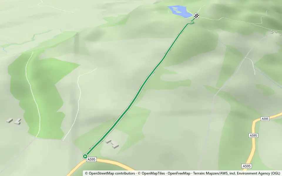 3D preview of a trail at Milkingstead Wood