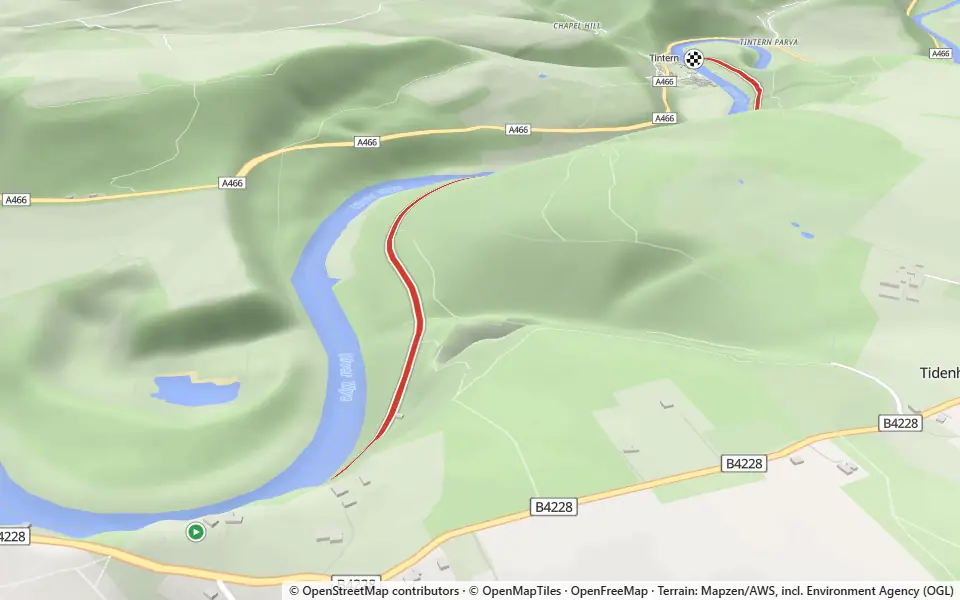 3D preview of a trail at Lower Linenwell Wood