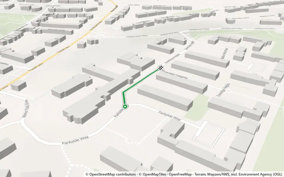 3D preview of a trail at Bedlam Wood