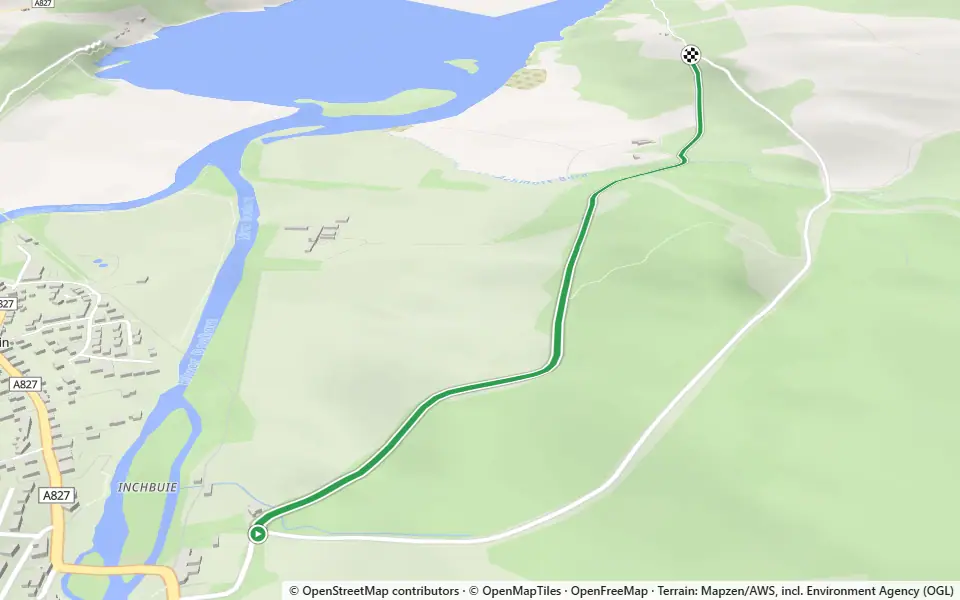3D preview of a trail at Trails near Killin