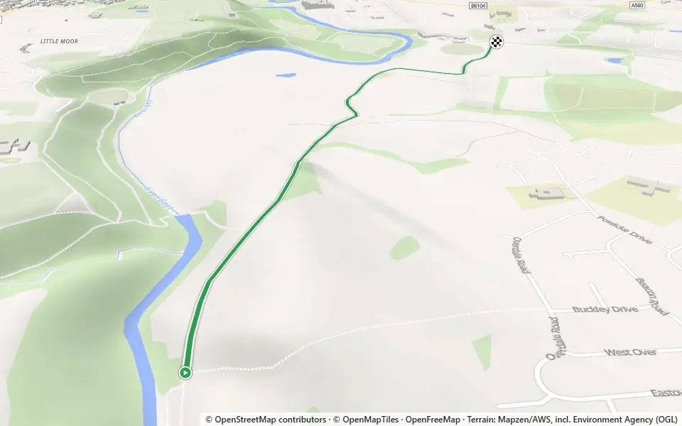 3D preview of a trail at Little Wood