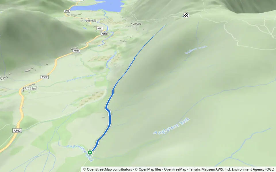 3D preview of a trail at How End
