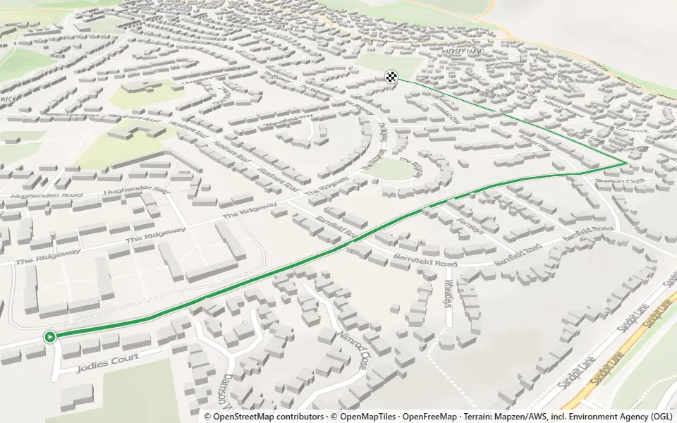 3D preview of a trail at Skys Wood