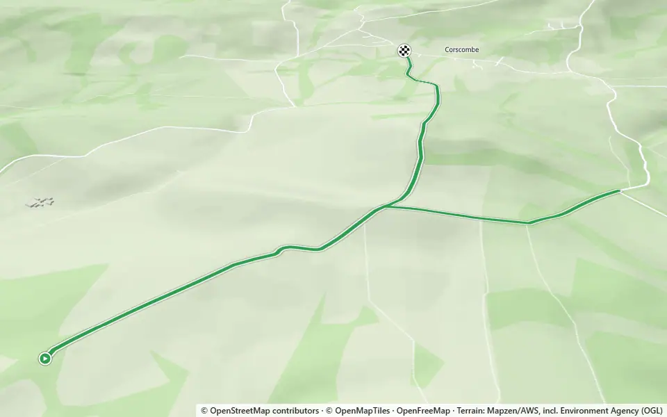 3D preview of a trail at Milking Barton Coppice