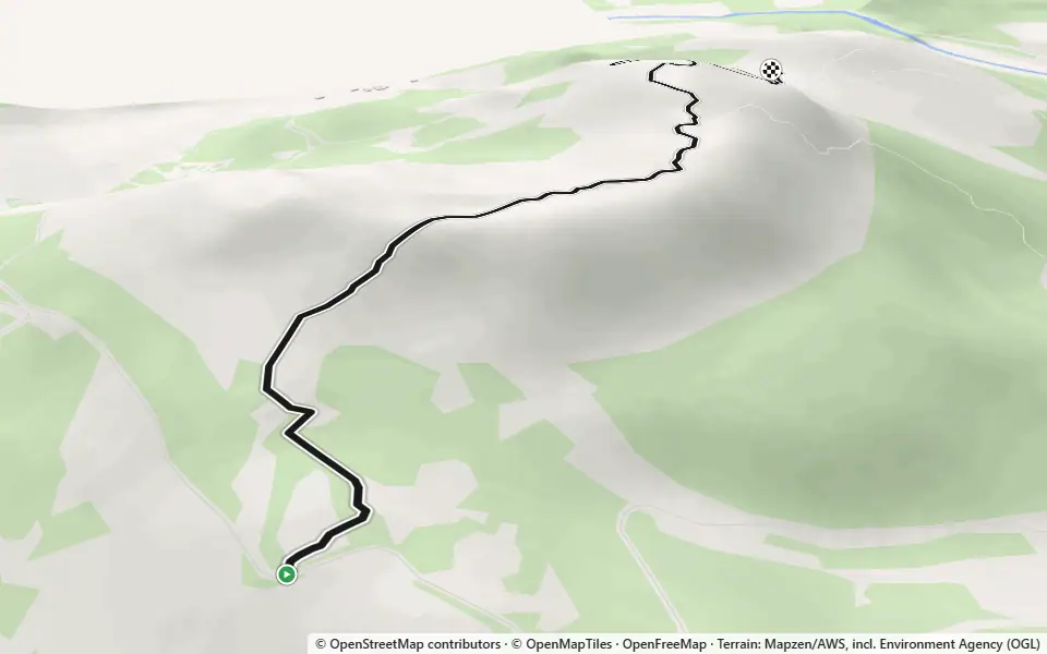 3D preview of a trail at Pitfichie Forest