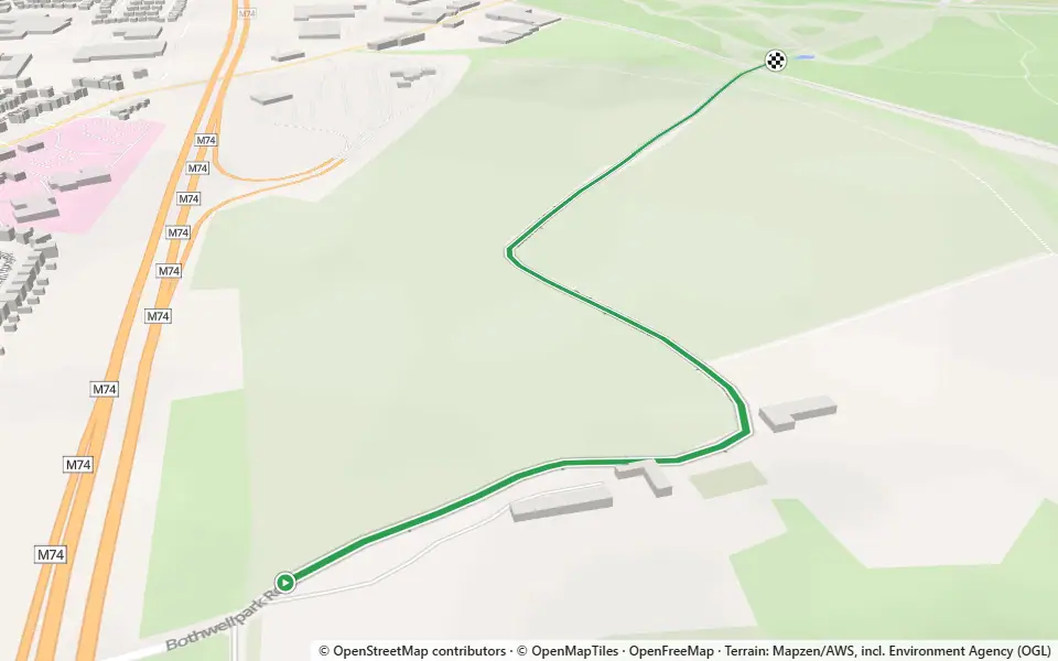 3D preview of a trail at Backmuir Wood