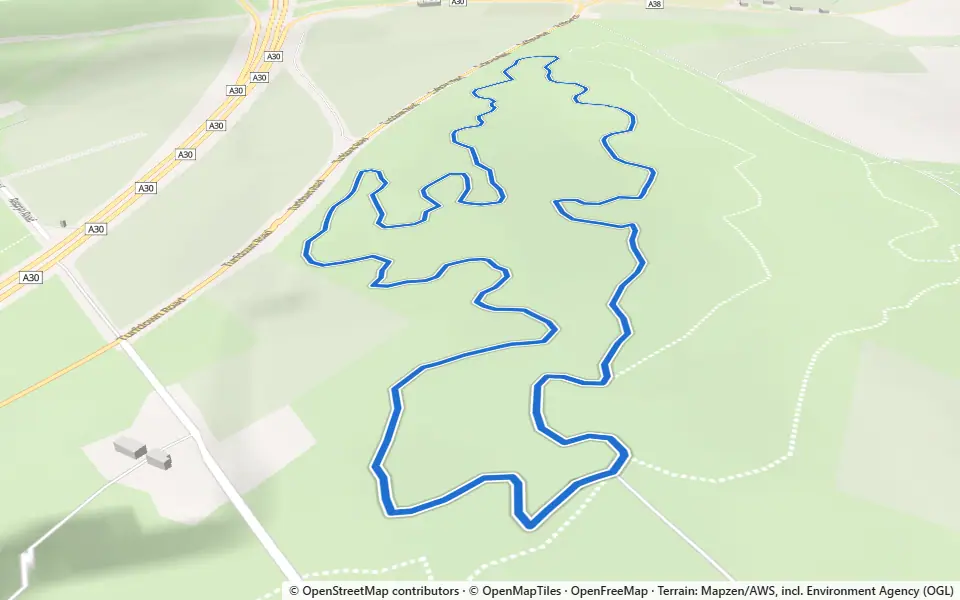3D preview of a trail at Newpark Wood
