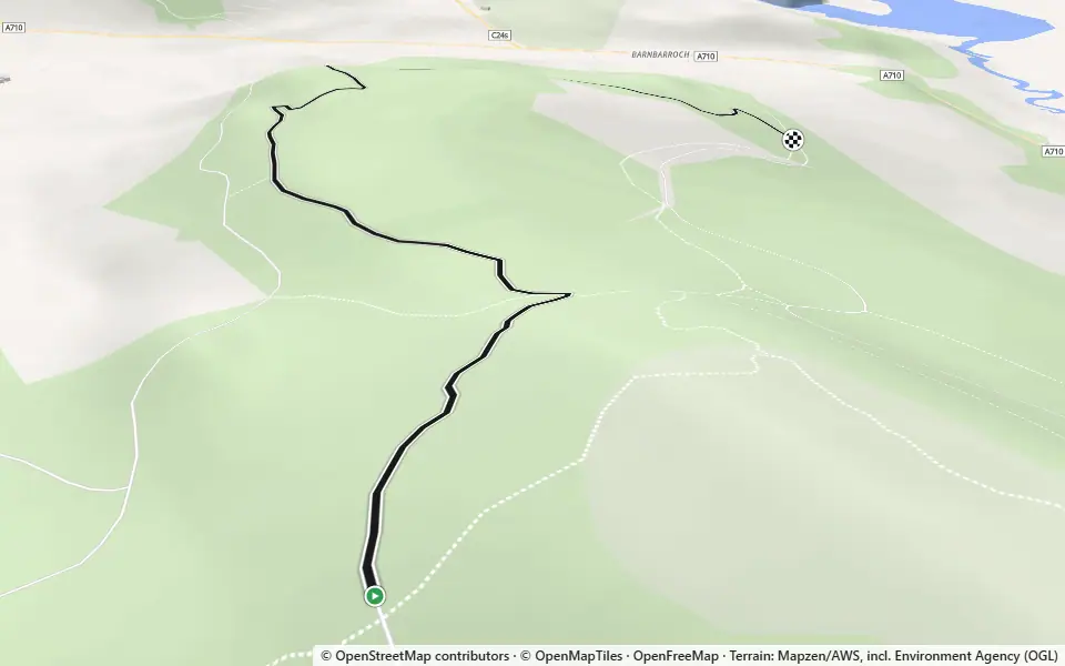 3D preview of a trail at Dalbeattie Forest