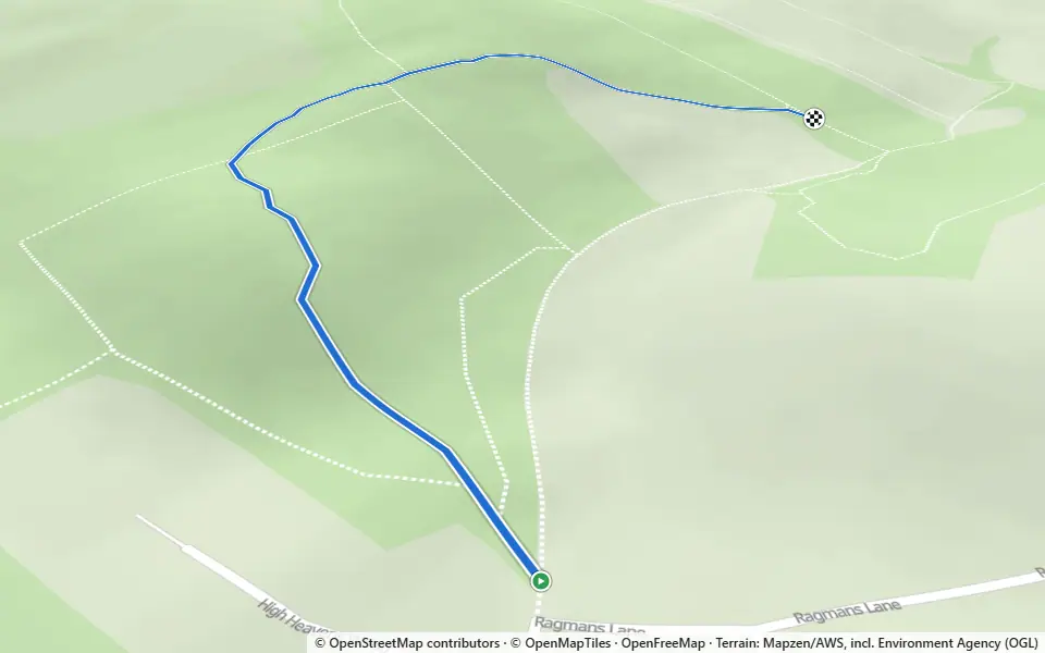 3D preview of a trail at Hillgreen Wood