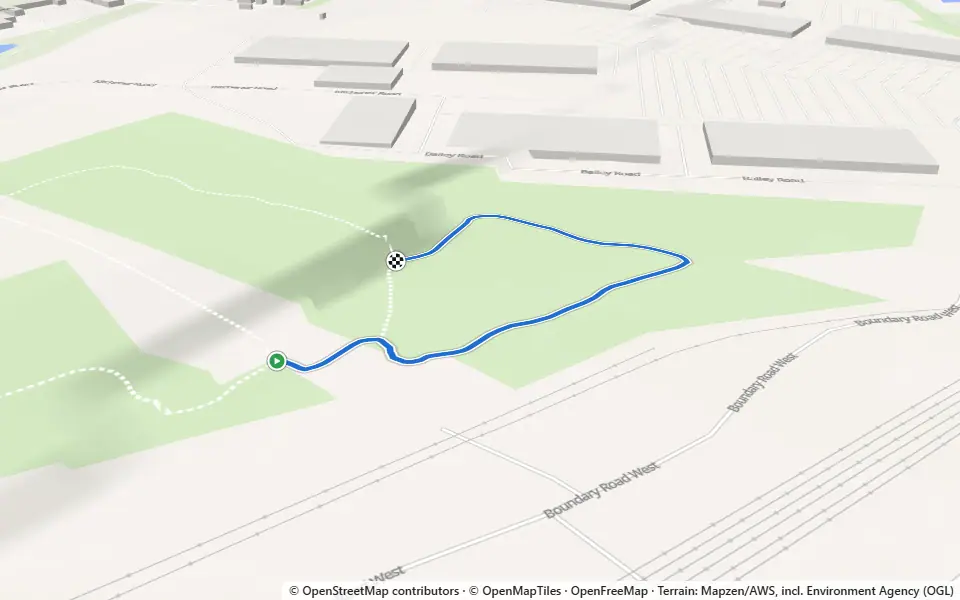 3D preview of a trail at Giddings Wood