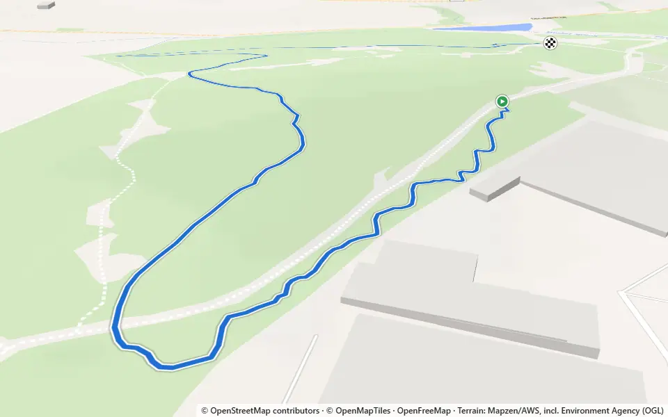 3D preview of a trail at Sutton Springs Wood