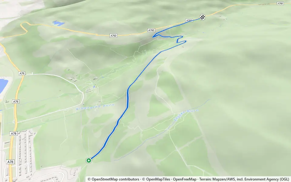 3D preview of a trail at North Southanan