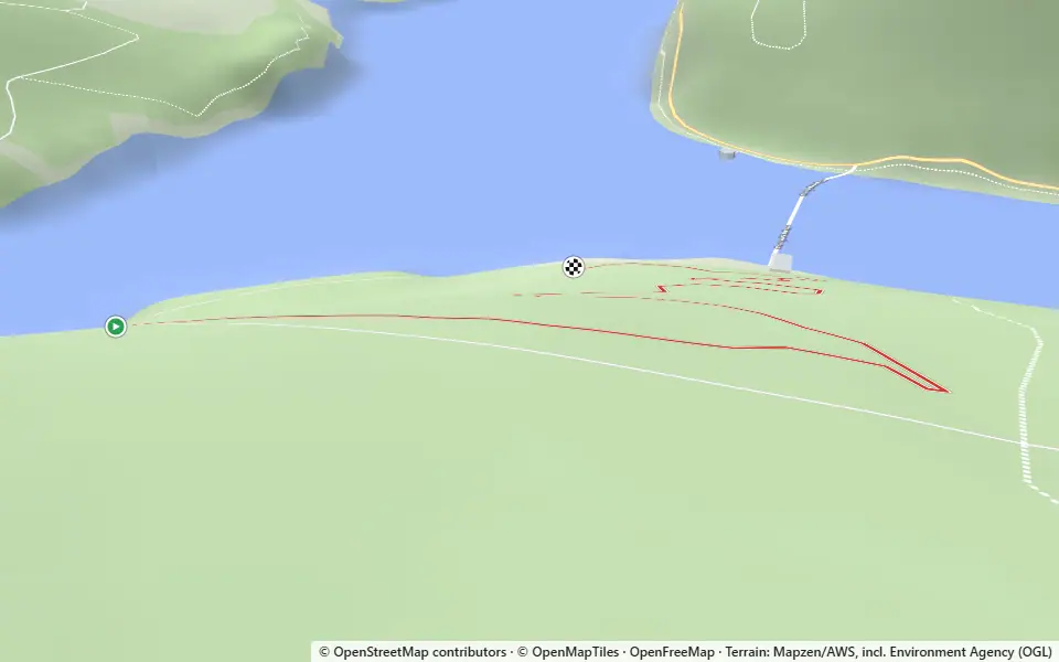 3D preview of a trail at Llanerchi Wood