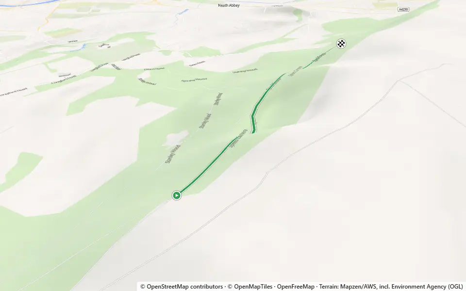 3D preview of a trail at Trails near Bryncoch