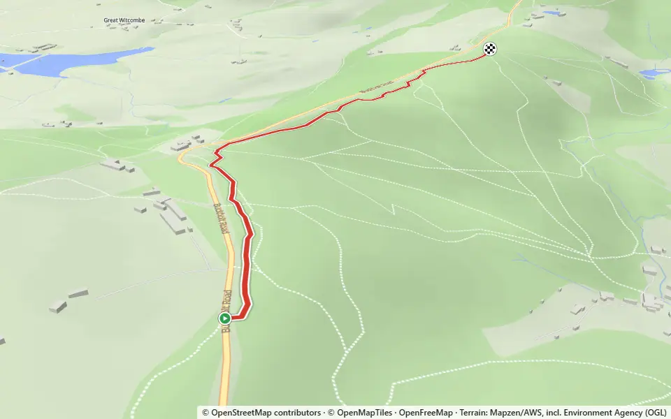 3D preview of a trail at Buckholt Wood